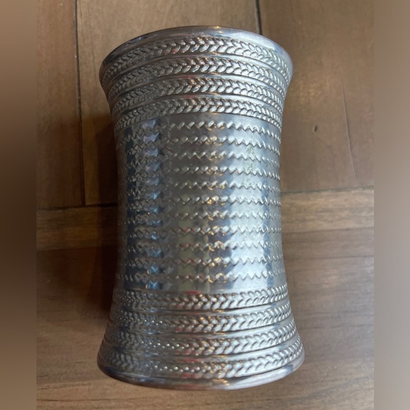 Bracelet Cuff Silver Tone, Boho, Statement, Maximal, 80's, Wide, Chunky - Picture 2 of 7